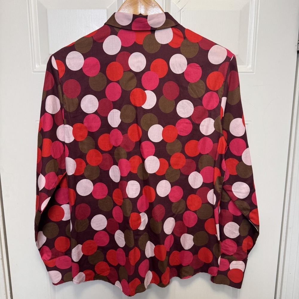 Eterna Womens Button Up Shirt‎ S (EU 36) Multicolor Polka Dot Retro Mod Vibrant - Picture 2 of 6